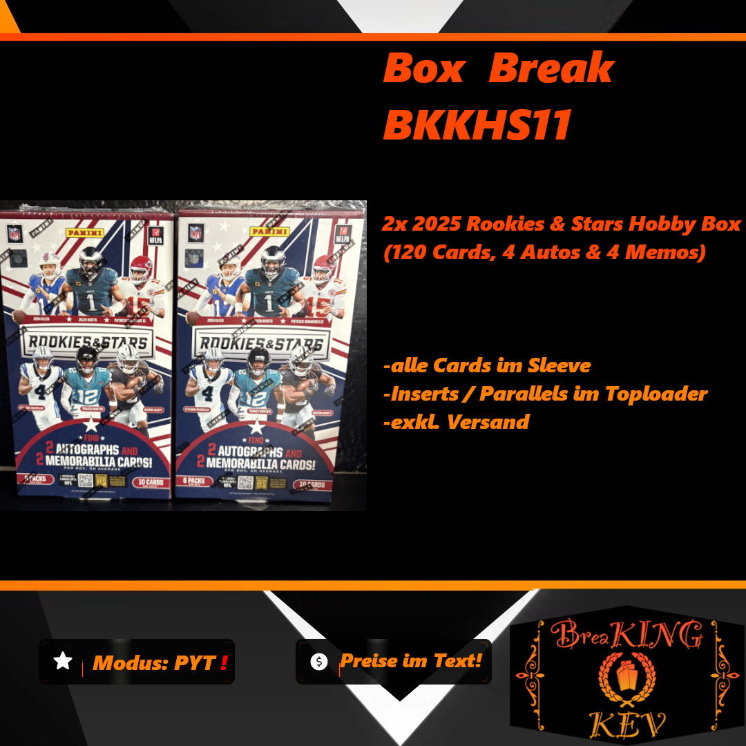 PYT  2x 2025 Rookies & Stars Hobby Box Break BKKHS11